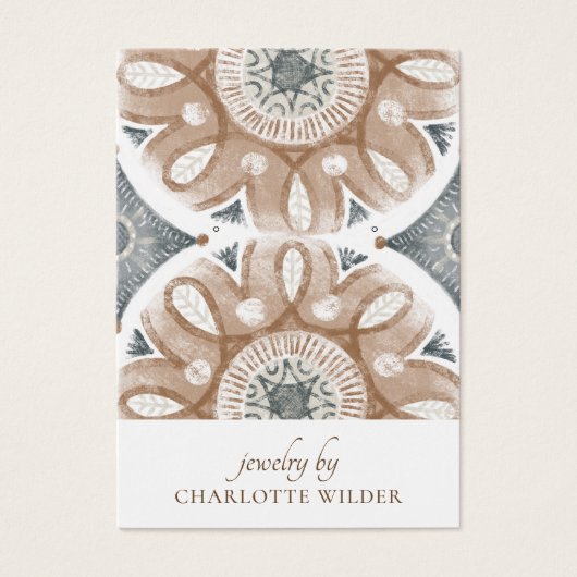 Boho Abstrakt Circles Earring Display Card (Vorderseite)