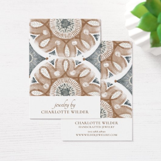 Boho Abstrakt Circles Earring Display Card (Schreibtisch)