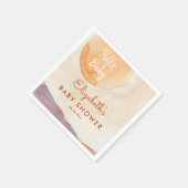 Boho Abstrakt Desert und Sun Baby Dusche Serviette (Ecke)