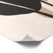 Boho Abstrakt Earth Tone Blätter und Rainbow Poste Poster (Ecke)