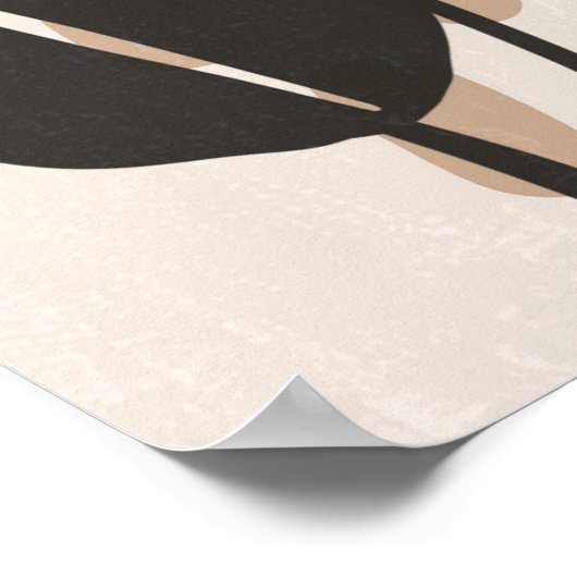 Boho Abstrakt Earth Tone Blätter und Rainbow Poste Poster (Ecke)