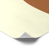 Boho Abstrakt Earth Tone Folk und Rainbow Poster (Ecke)