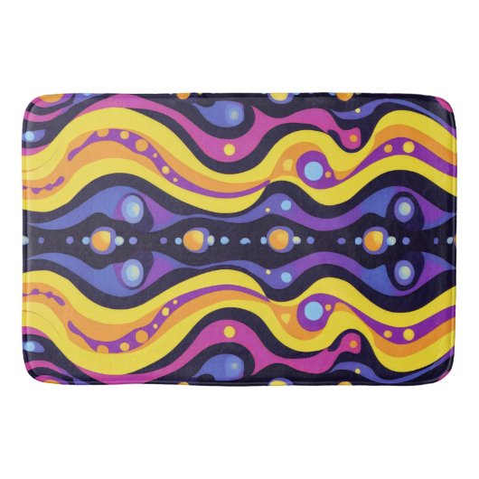 Boho Abstrakt farbig 10 Badematte (Vorderseite)