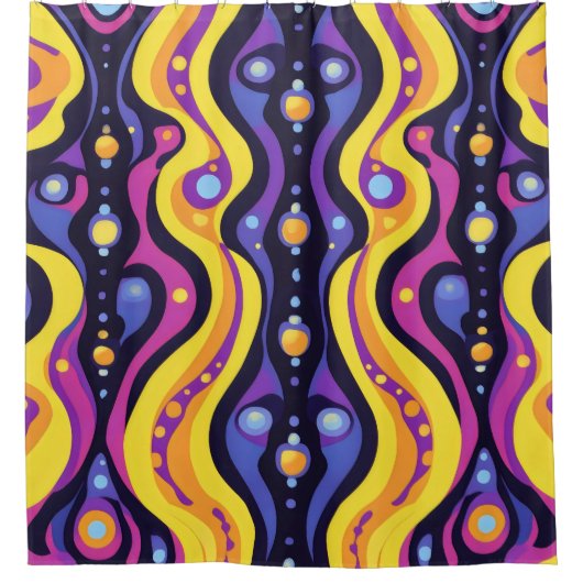 Boho Abstrakt farbig 10 Duschvorhang (Vorderseite)