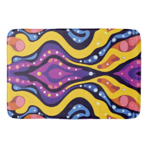 Boho Abstrakt farbig 11 Badematte
