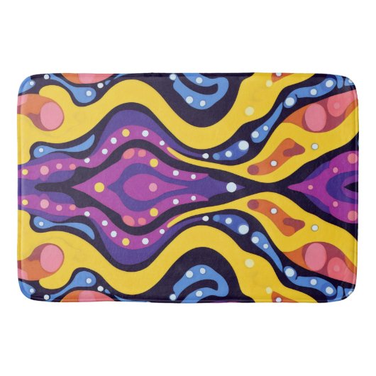 Boho Abstrakt farbig 11 Badematte (Vorderseite)
