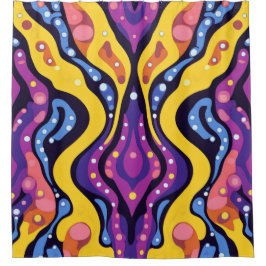 Boho Abstrakt farbig 11 Duschvorhang