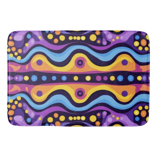 Boho Abstrakt farbig 12 Badematte (Vorderseite)