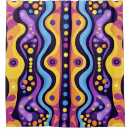 Boho Abstrakt farbig 12 Duschvorhang