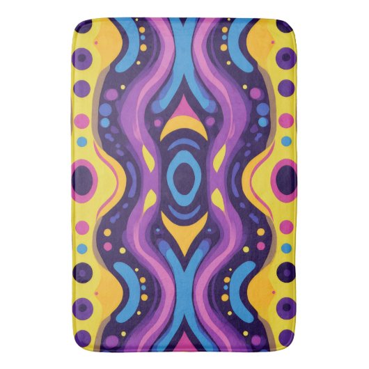 Boho Abstrakt farbig 17 Badematte (Vorderseite Vertikal)