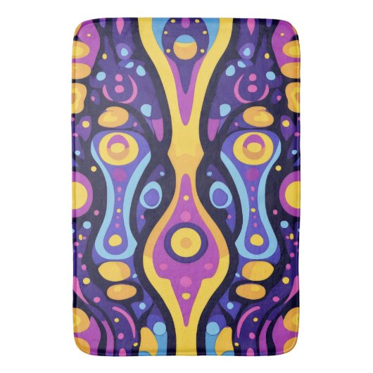 Boho Abstrakt farbig 1 Badematte (Vorderseite Vertikal)