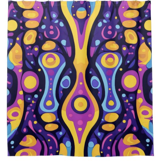 Boho Abstrakt farbig 1 Duschvorhang (Vorderseite)