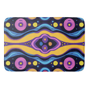 Boho Abstrakt farbig 2 Badematte