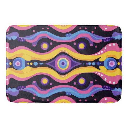 Boho Abstrakt farbig 3 Badematte (Vorderseite)