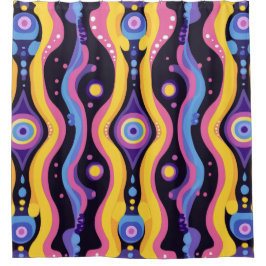 Boho Abstrakt farbig 3 Duschvorhang