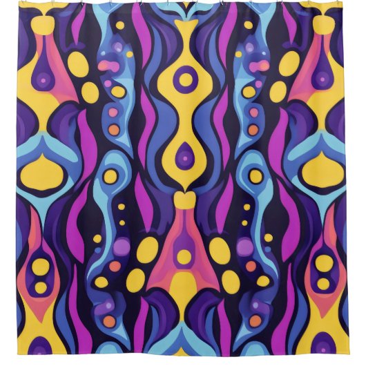 Boho Abstrakt farbig 5 Duschvorhang (Vorderseite)