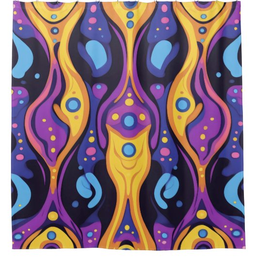 Boho Abstrakt farbig 6 Duschvorhang (Vorderseite)