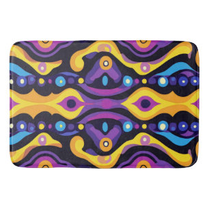Boho Abstrakt farbig 7 Badematte