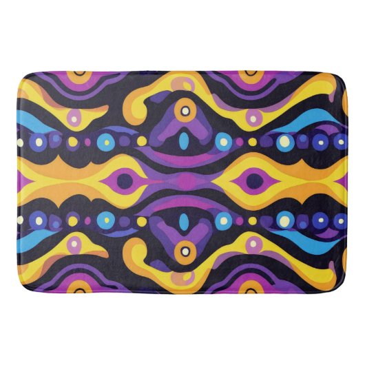 Boho Abstrakt farbig 7 Badematte (Vorderseite)