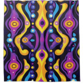Boho Abstrakt farbig 7 Duschvorhang (Vorderseite)