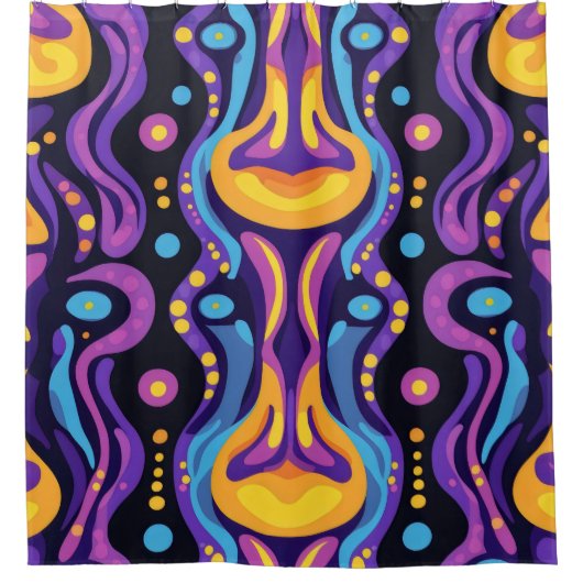 Boho Abstrakt farbig 8 Duschvorhang (Vorderseite)