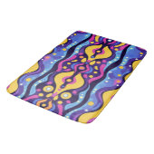 Boho Abstrakt farbig 9 Badematte (Schrägansicht)