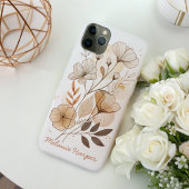 Boho abstrakt floral monogramm Case-Mate iPhone hülle