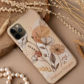 Boho abstrakt floral monogramm Case-Mate iPhone hülle