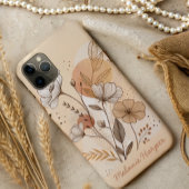 Boho abstrakt floral monogramm Case-Mate iPhone hülle