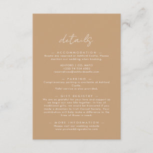 Boho Abstrakt Gentle Fawn Wedding Details Begleitkarte