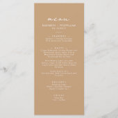 Boho Abstrakt | Gentle Fawn Wedding Dinner Menükarte (Vorderseite)