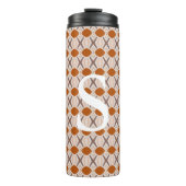 Boho Abstrakt Geometric Desert Terracotta Monogram Thermosbecher (Vorderseite)