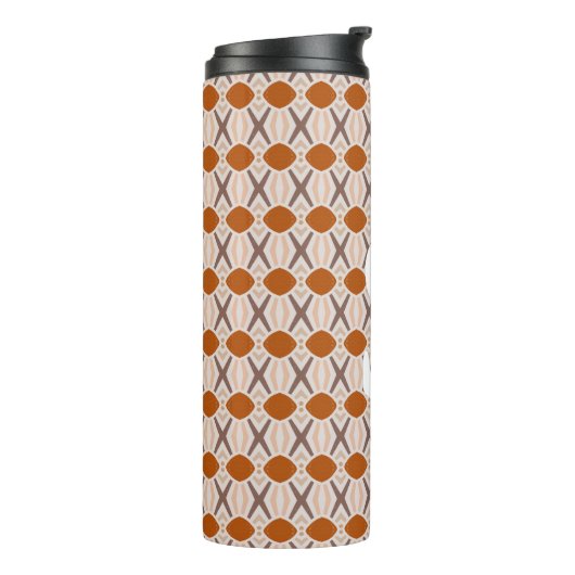 Boho Abstrakt Geometric Desert Terracotta Monogram Thermosbecher (Nach links gedreht)