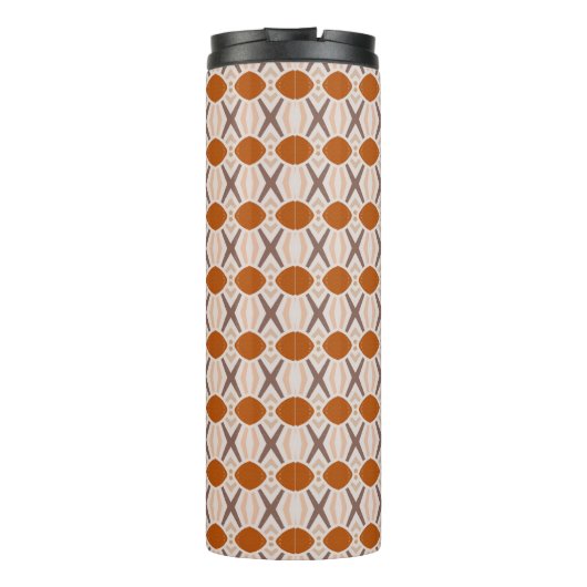 Boho Abstrakt Geometric Desert Terracotta Monogram Thermosbecher (Rückseite)
