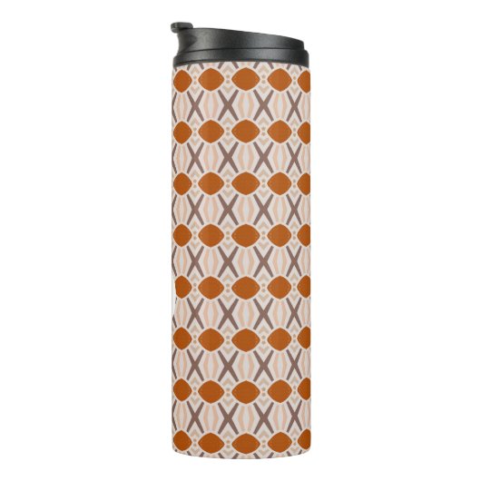 Boho Abstrakt Geometric Desert Terracotta Monogram Thermosbecher (Nach rechts gedreht)