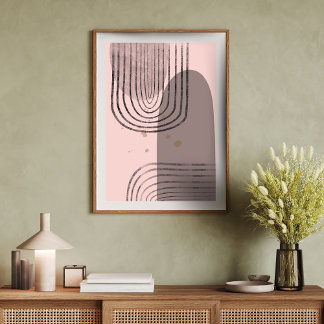 Boho Abstrakt Geometric Poster