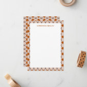 Boho Abstrakt Geometrie Wüste Terracotta Persönlic Mitteilungskarte (Vorderseite/Rückseite Beispiel)