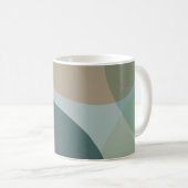 Boho Abstrakt geometrische Formen Blau und Gelb Kaffeetasse (VorderseiteRechts)