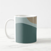 Boho Abstrakt geometrische Formen Blau und Gelb Kaffeetasse (Links)