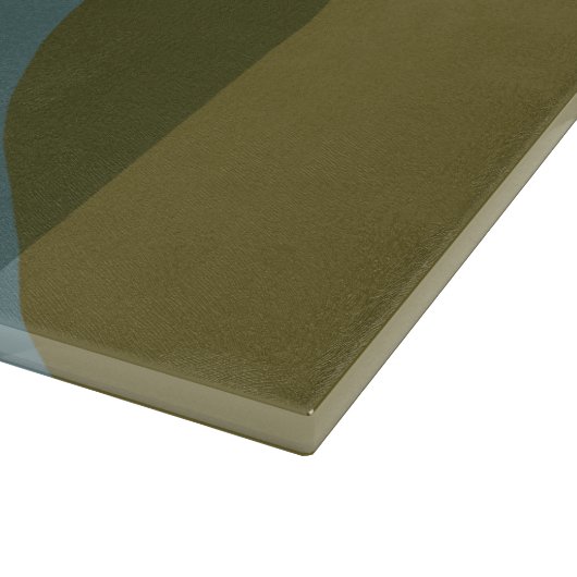 Boho Abstrakt geometrische Formen Blau und Gelb Schneidebrett (Ecke)