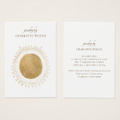 Boho Abstrakt Gold Circle Earring Display Card (Vorne & Hinten)
