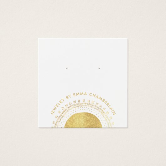 Boho Abstrakt Gold Circle Earring Display Card (Vorderseite)
