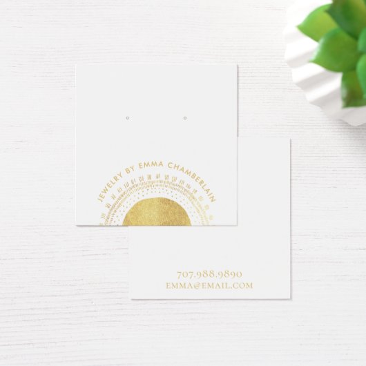 Boho Abstrakt Gold Circle Earring Display Card (Schreibtisch)