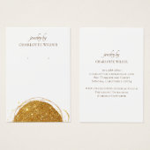 Boho Abstrakt Gold Glitzer Circle Earring Display (Vorne & Hinten)