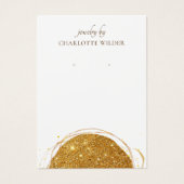 Boho Abstrakt Gold Glitzer Circle Earring Display (Vorderseite)
