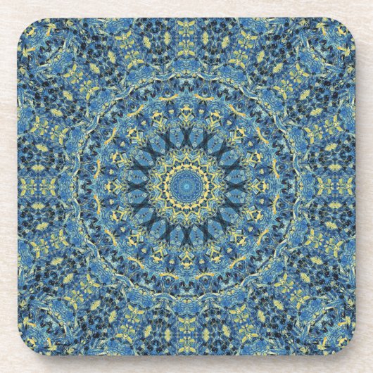 Boho Abstrakt Groovy Van Gogh Starry Night Mandala Getränkeuntersetzer (Vorderseite)