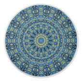 Boho Abstrakt Groovy Van Gogh Starry Night Mandala Keramikknauf (Vorderseite)