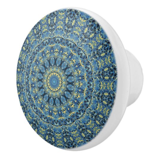 Boho Abstrakt Groovy Van Gogh Starry Night Mandala Keramikknauf (Rechts)