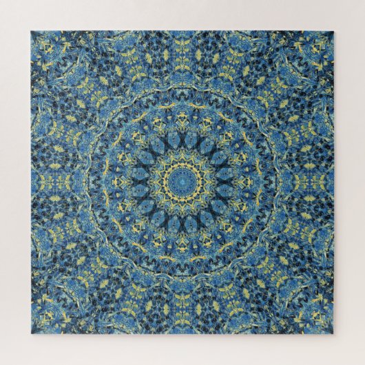 Boho Abstrakt Groovy Van Gogh Starry Night Mandala Puzzle (Vertikal)