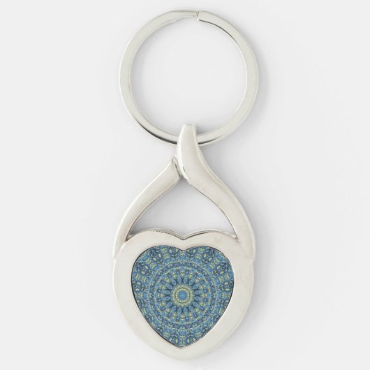 Boho Abstrakt Groovy Van Gogh Starry Night Mandala Schlüsselanhänger (Vorderseite)